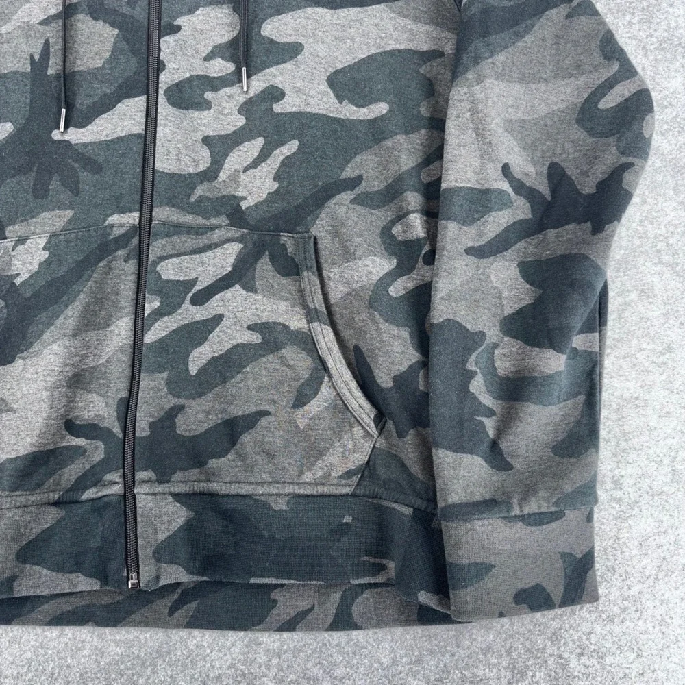 Polo Ralph Lauren Performance Men Grey Camo Full Zip Hoodie Sweatshirt XL Preppy